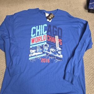 NWT MLB Blue Chicago World Champs Long Sleeve Shirt